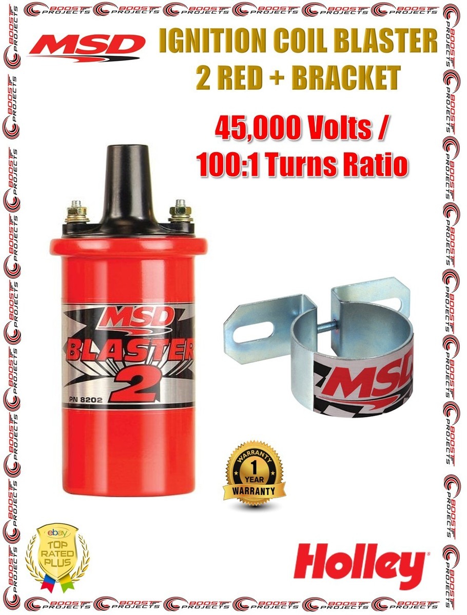 MSD Ignition Coil Blaster 2 Red 100:1 Turns Ratio + 2.25