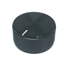 (1) HI-FI 70s Style 1-1/4" Black Aluminum Knob for Guitar/Bass/Amp K-HIFI-LB
