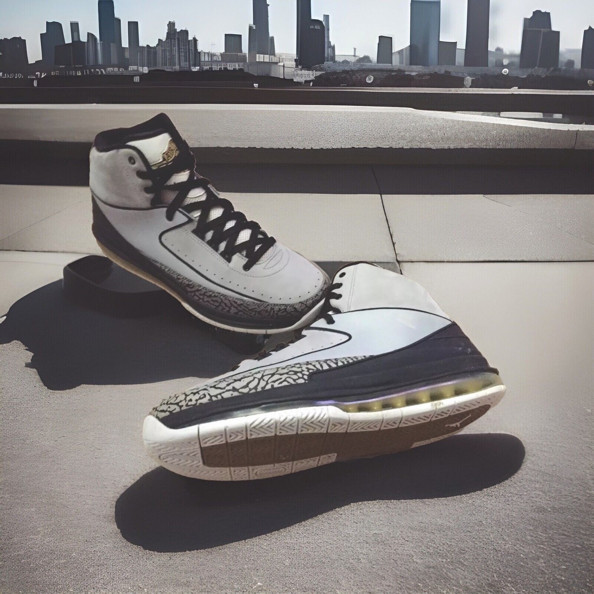 Air Jordan 2 Retro (PS) 1Y ブラック/グレー　20cm Air Jordan 2 Retro PS Sneakers in Black/Cement Grey Nike
