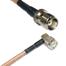 RG400 TNC FEMALE to TNC Male Angle RF Cable FAST-SHIP LOT
