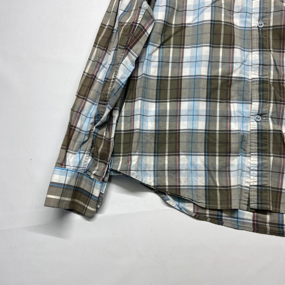 Volcom Shirt Men's Large Multicolor Plaid Round Hem Long Sleeve Casual Button-Up - Image 3 of 4