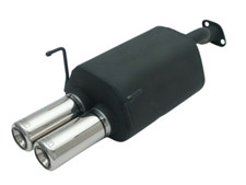 Sportauspuff für HONDA Civic 7 VII BJ 2002-2006 2x 80mm rund Auspuff Doppelrohr