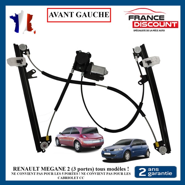 Elektrischer Fensterheber Vorne Links + Antriebsmotor FüR Megane 2 I Coupé 3-image