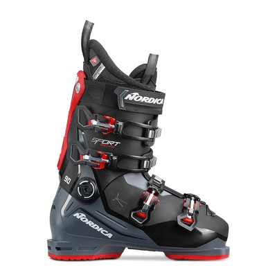 Nordica Sportmachine 3 90 Men's Ski Boots, Black/Anthracite/Red, M29.5