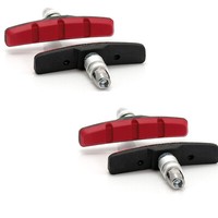 Xlc V-Brake Bremsschuhe BS-V01 4Er Set, 70Mm, Schwarz/Rot BremsbeläGe Bremsbelag