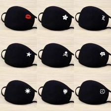 Black Face Mask Reusable, Washable, Unisex, Adult, Child 