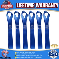 6x Soft Loop Tie Down Straps Ratchet 4500LBS fit Heavy Duty Motorcycle Dirt Bike