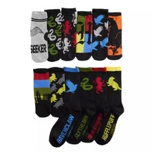 Harry Potter 12 Days of Socks Hogwarts School of Witchcraft and Wizardry sz 6-12