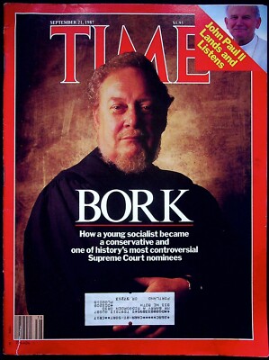 VTG 1987 TIME MAGAZINE SEP 21 BORK CONSERVATIVE HISTORIC ISSUE VOL 130 NO 12