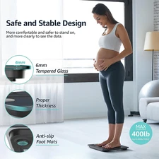 Scale for Body Weight, Digital Bathroom Smart Scale LCD Display, 13 Body Comp...