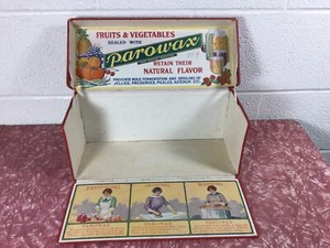 Vintage Parowax Advertising Display Household Wax Paraffin Canning Paraffin