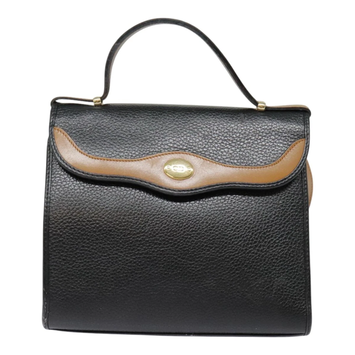 Sac à main Dior en cuir noir authentique