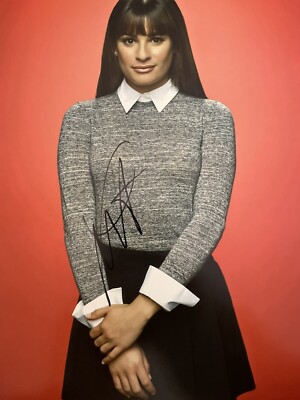 Lea Michelle glee signed photo rachel berry broadway spring