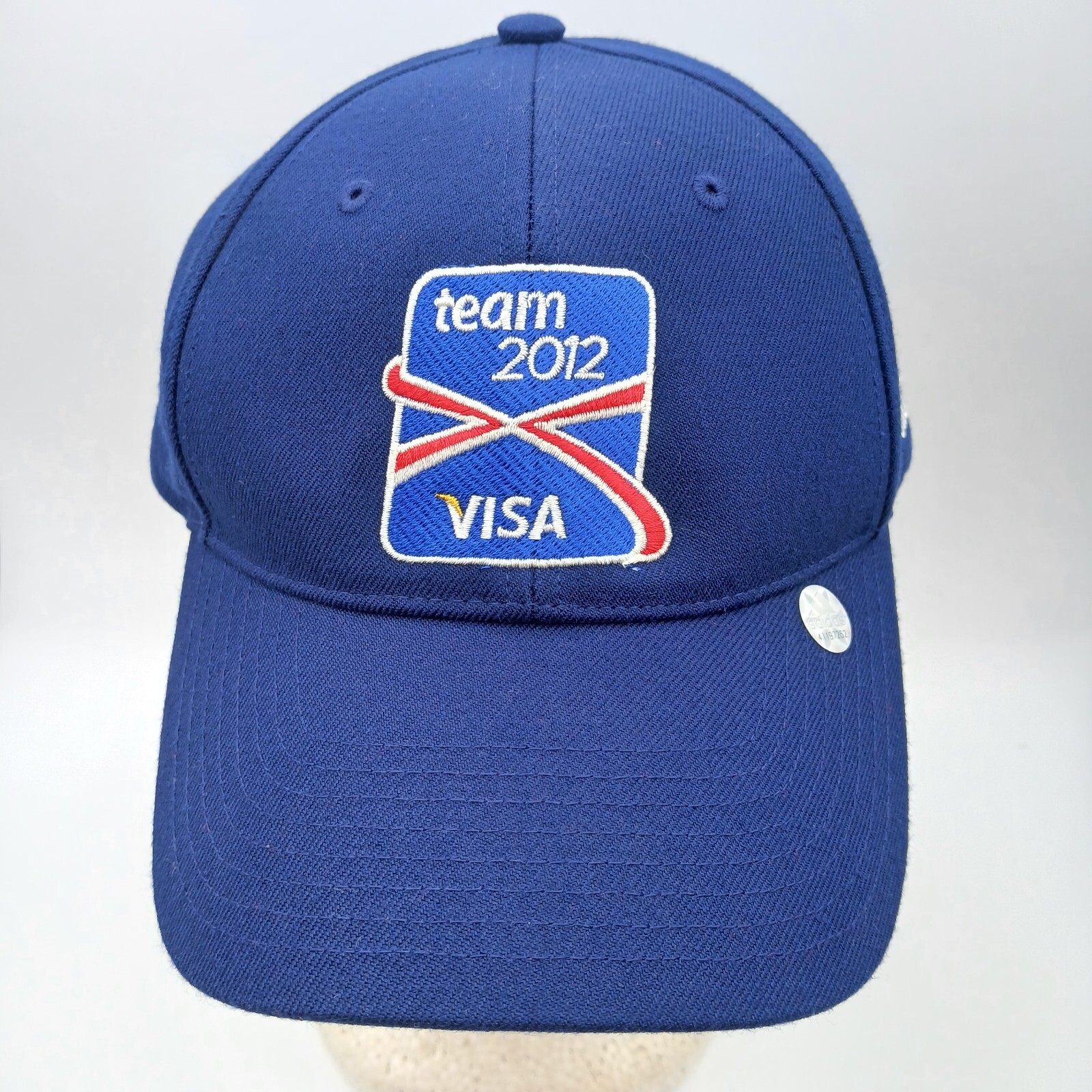 Adidas Olympic Team 2012 Hat Cap Strap Back Blue White Script Visa London New image 5