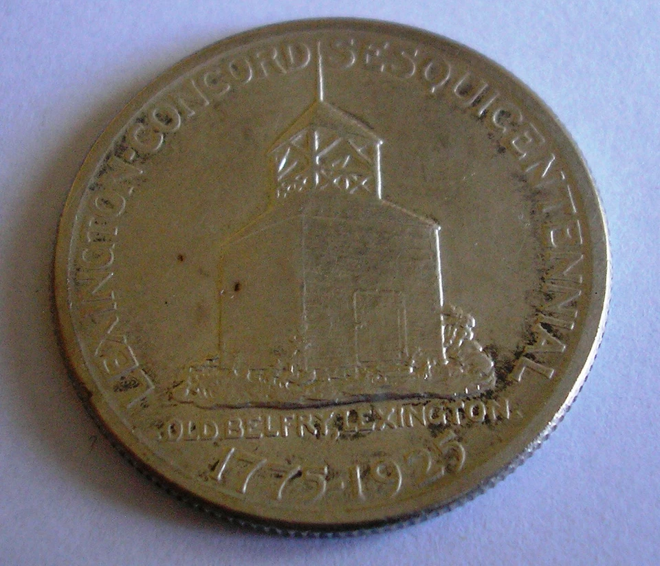 1925 - US LEXINGTON CONCORD PATRIOT SILVER HALF DOLLAR - ICCS GRADED AU55 - Image 3 of 4