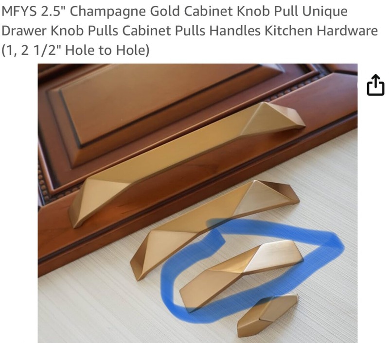 Cabinet Pull Handle Champagne Gold Drawer Pulls Handle