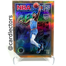 2019-20 Panini NBA Hoops Premium De'AARON FOX Get Out the Way 13 Orange PRIZM SP