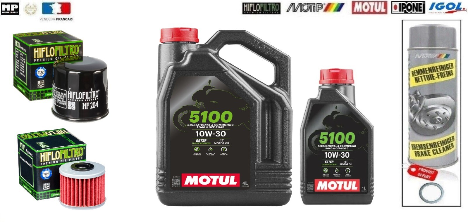 Kit vidange moto Honda NC 700 Integra pack entretien complet huile 5L