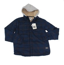 Camicia da bambino blu a quadri scozzese Billabong junior con cappuccio casual 