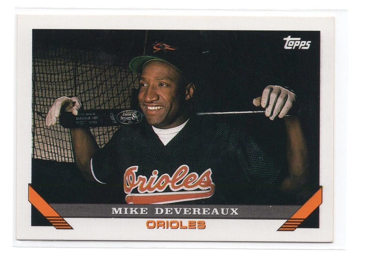 Baseball Card - 1993 Mike Devereaux 741 - Baltimore Orioles Topps 93 MLB