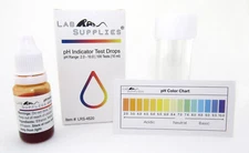 pH Indicator Test Drops, pH 2.0-10.0, 0.5 pH Intervals, 100 Tests