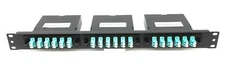 18 Port LC Duplex-MTP 19" 1U Fiber Patch Panel w/ 3X LGX 6 Port Cassette Adapter
