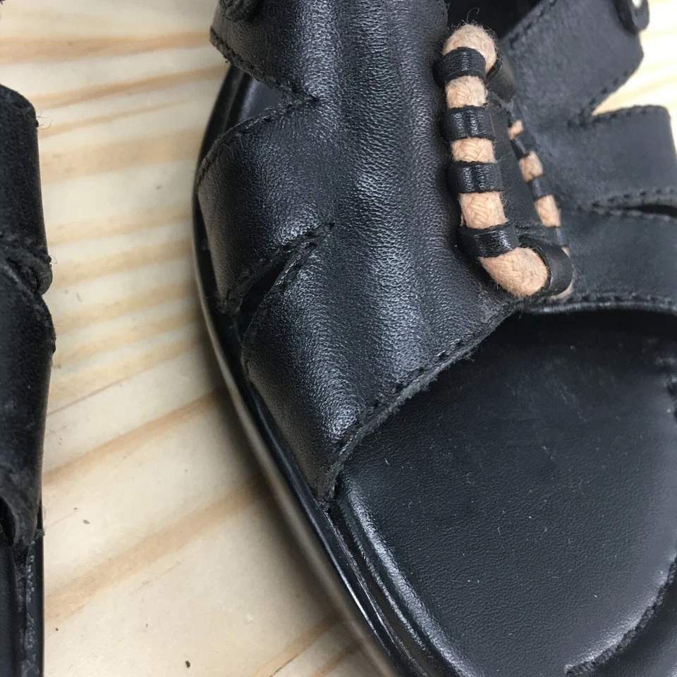 Босоножки женские ANA A New Approach 8 M повседневные с открытым носком черные кожаные - Изображение 4 из 4