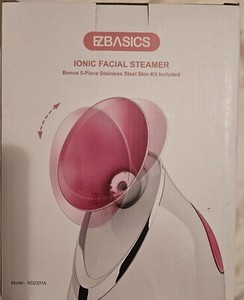 Facial Steamer EZBASICS Ionic Face W/ 5-Piece Stainless Steel Skin Kit  