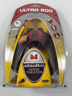 Monster Cable Ultra 800 HDMI 16ft Home Theater Cable HDTV 1080p