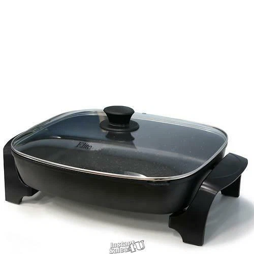 Elite Gourmet 8 Quart Jumbo Electric Skillet Sear Grill Roast