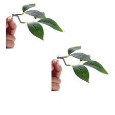 2 PCS Betta Fish Leaf Pad Hammock Plastic Plant with Suction Cup Aquarium