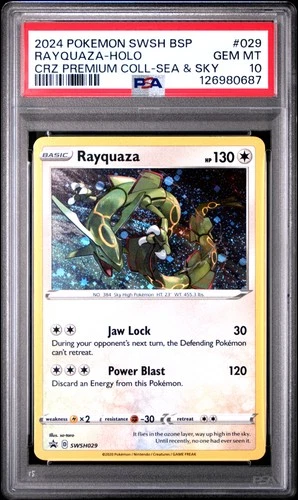 2024 POKEMON SWSH BLACK STAR PROMO #029 RAYQUAZA-HOLO PSA 10