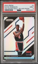 🏀 David ROBINSON *Silver Prizm USA Basketball* PSA 9 2022 Panini #5 POP 1 🔥