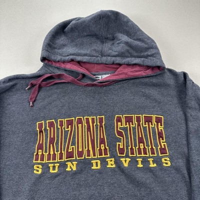 Arizona State Sun Devils Hoodie Sweatshirt Mens Large Gray College