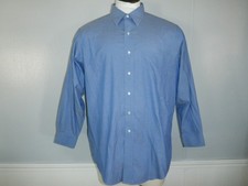 Men's BROOKS BROTHERS TRADITIONAL FIT NON-IRON Sz 16 1/2-33 Blue LS BF Shirt
