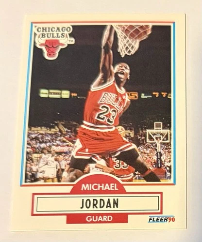 1990-91 Fleer - Michael Jordan #26 No Black Line Above Biographical Information