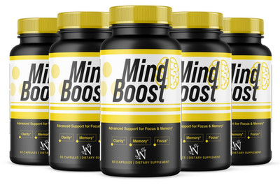 Mind Boost Pills, Mindboost for Clarity Memory & Focus 5 Pack 300 Capsules