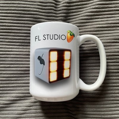 Retro Fruity Loops FL Studio Cube and Fruit Logo Large Mug 15oz 420ml