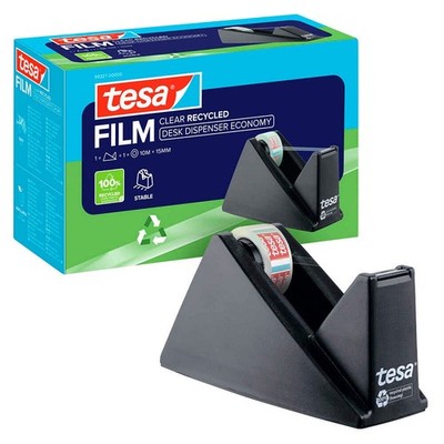 tesa Tischabroller CLEAR RECYCLED schwarz