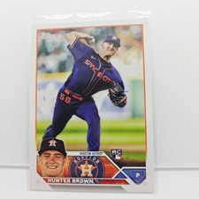 Hunter Brown Astros 2022 Topps Rookie RC Baseball Card #58. rookie card picture