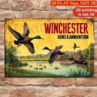 2D Flat,Vintage Winchester Flying Ducks Wall Tin Metal Signs Home Décor 8x12 Fly