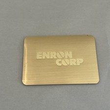 Vtg RARE Enron Corp Metal Folding Address Book Pocket Index WALL STREET HISTORY
