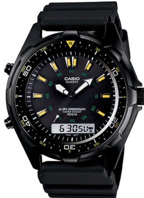 Casio AMW360B-1A Analog & Digital Black Resin Band Men's Watch | eBay