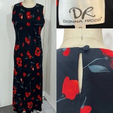 Donna Ricco Size 10 bias cut  Maxi Dress Work Party Dinner Event