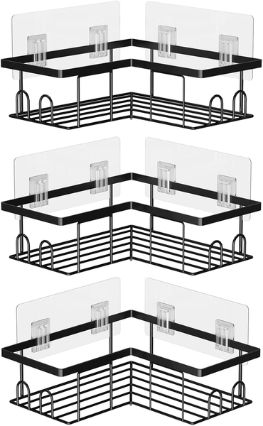 Duschablage Ohne Bohren Ecke, Rostfreier Duschregal, 3 StüCk-image