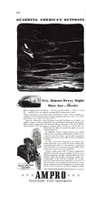 Ampro Precision Cine Equip for the Troops During WWII 1942 Fortune Mag Print Ad