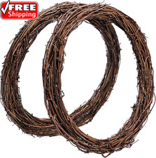 Grapevine Wreath, 2 PCS 12 Inch Natural Vine Wreath for Crafts Wreath Frame 