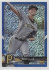 2018 Bowman Chrome Prospects Blue Shimmer Refractor 22/150 Mitch Keller 0nr3