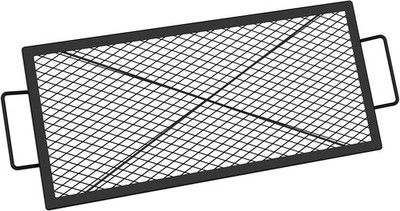 Fire Pit Grill Grate,Heavy-Duty Steel Cooking Grate w/X-Marks Design for Outdoor