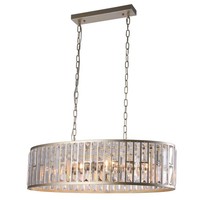 HäNgeleuchte Esstisch Kristall Metall L: 78 Cm H: Max. 130 Cm 6X E27 HäNgelampe